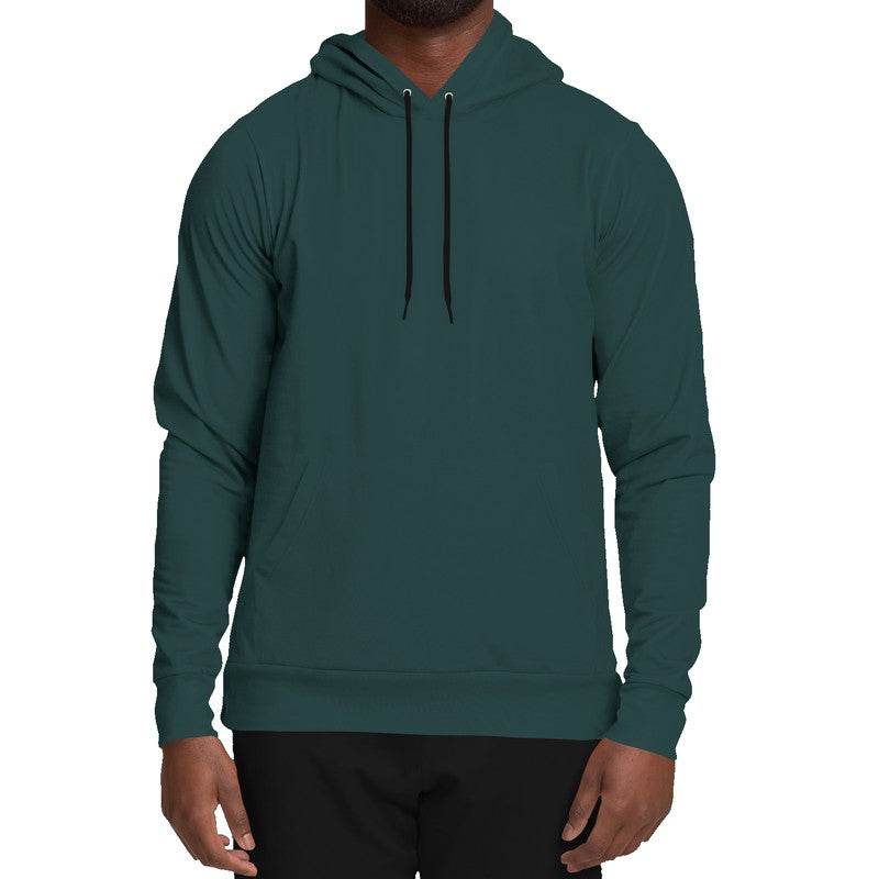 Dark Fully-Muted Blue-Green Hoodie (CBG2-FM-DA) - Man Front