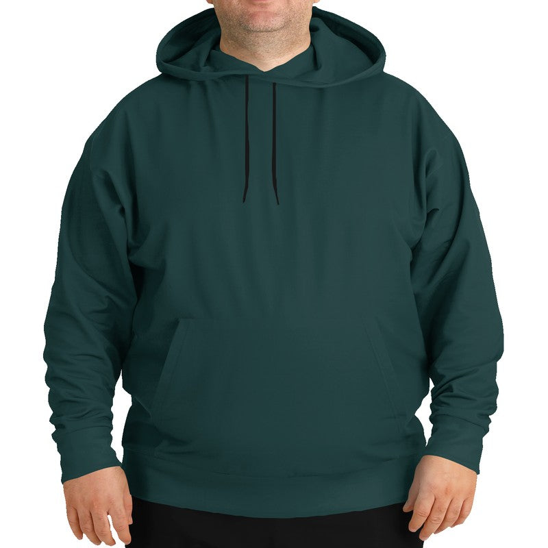 Dark Fully-Muted Blue-Green Hoodie PLUS (CBG2-FM-DA) - Man Front PLUS