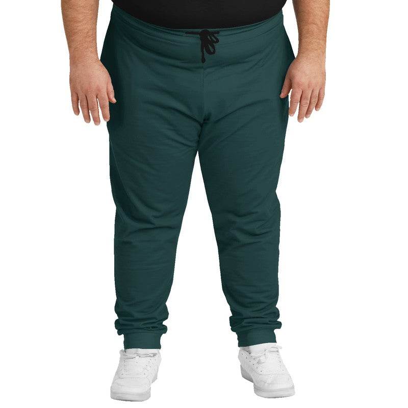 Dark Fully-Muted Blue-Green Joggers PLUS (CBG2-FM-DA) - Man Front PLUS