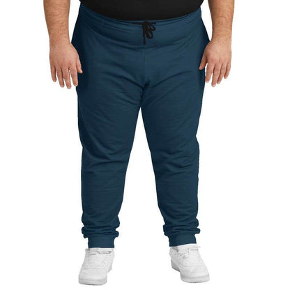 Dark Fully-Muted Blue Joggers PLUS (B-FM-DA) - Man Front PLUS