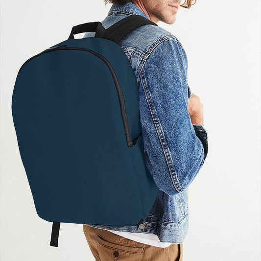 Dark Fully-Muted Blue Waterproof Backpack (B-FM-DA) - Man CloseUp
