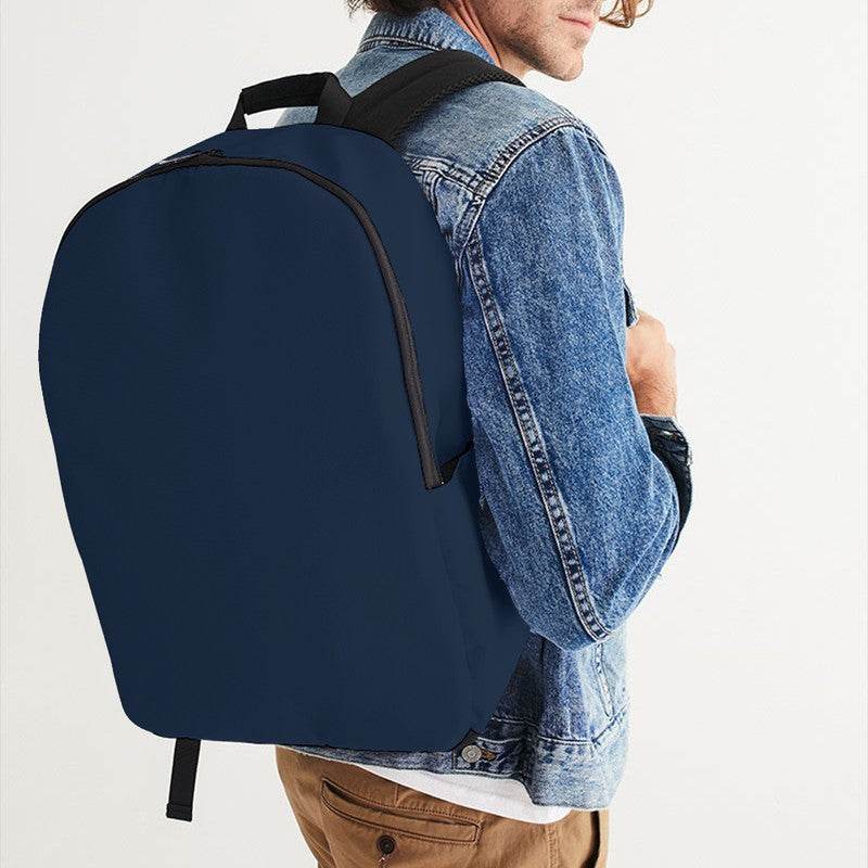 Dark Fully-Muted Blue Waterproof Backpack (IB2-FM-DA) - Man CloseUp