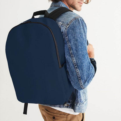 Dark Fully-Muted Blue Waterproof Backpack (IB2-FM-DA) - Man CloseUp