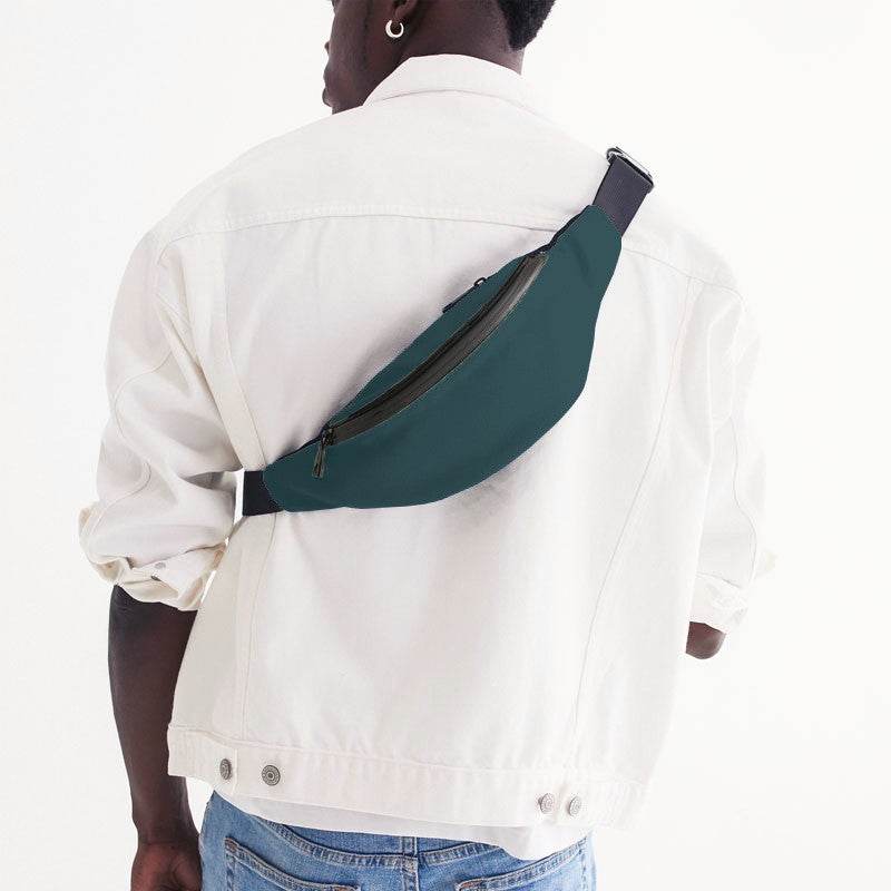 Dark Fully-Muted Cyan Belt Bag (C-FM-DA) - Man Back