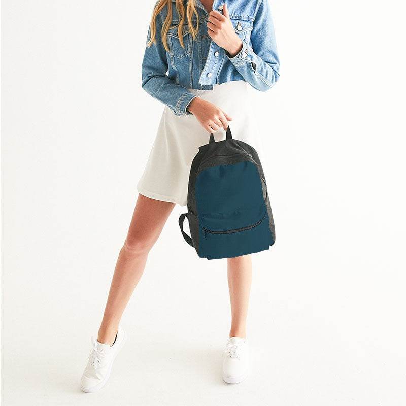 Dark Fully-Muted Cyan Canvas Backpack (BC2-FM-DA) - Woman