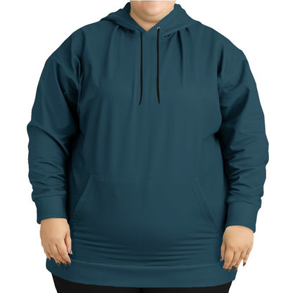 Dark Fully-Muted Cyan Hoodie PLUS (BC2-FM-DA) - Woman Front PLUS