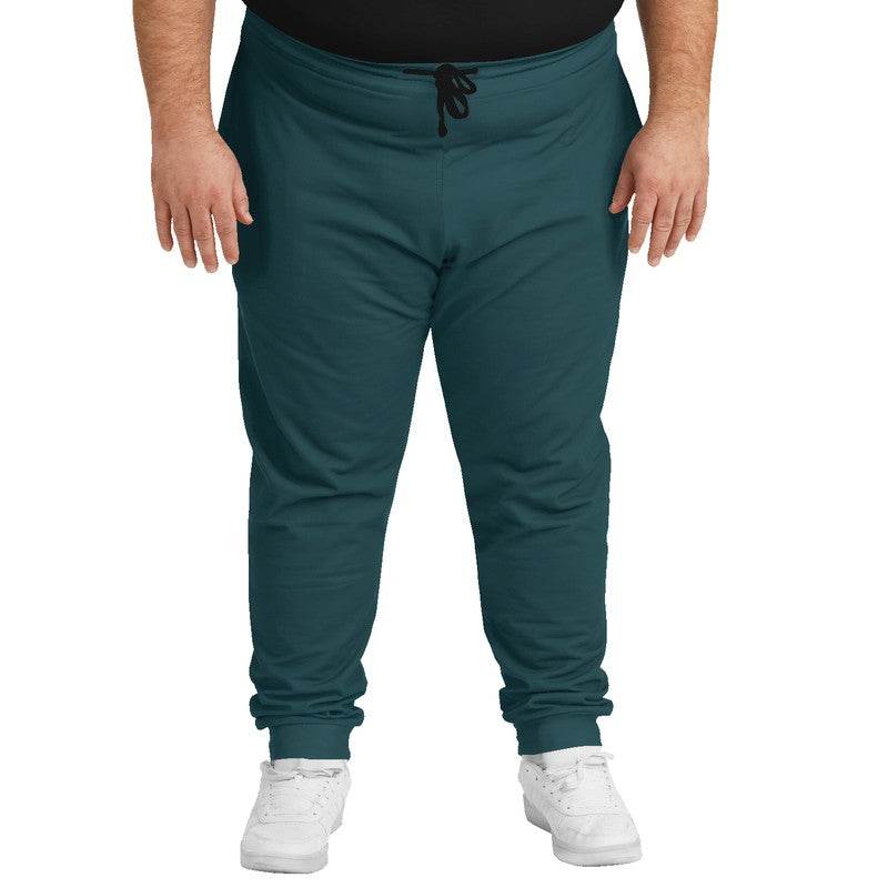 Dark Fully-Muted Cyan Joggers PLUS (C-FM-DA) - Man Front PLUS