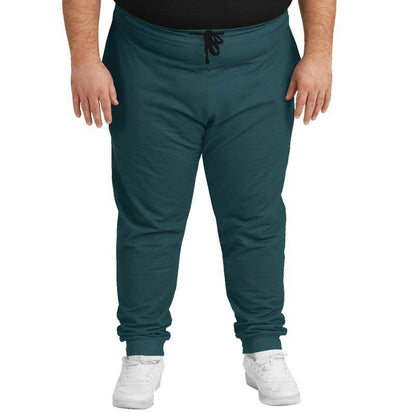 Dark Fully-Muted Cyan Joggers PLUS (C-FM-DA) - Man Front PLUS