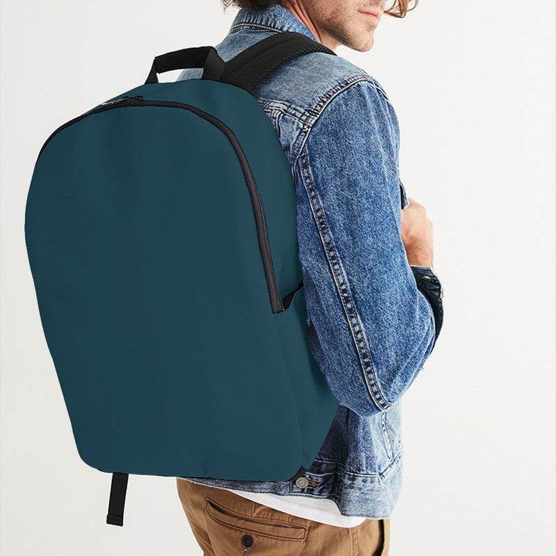 Dark Fully-Muted Cyan Waterproof Backpack (BC2-FM-DA) - Man CloseUp