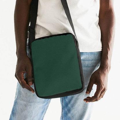 Dark Fully-Muted Green Messenger Pouch (BGG2-FM-DA) - Man Front CloseUp