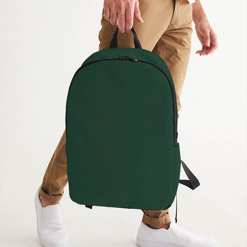 Dark Fully-Muted Green Waterproof Backpack (BGG2-FM-DA) - Man Holding CloseUp