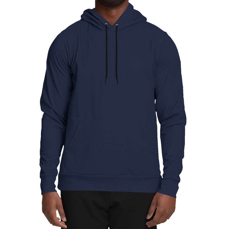 Dark Fully-Muted Indigo Hoodie (I-FM-DA) - Man Front