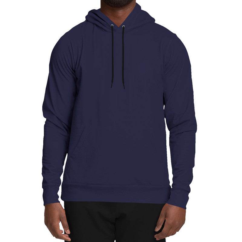 Dark Fully-Muted Indigo Hoodie (PUI2-FM-DA) - Man Front