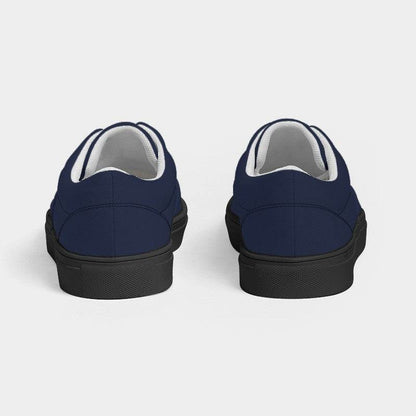 Dark Fully-Muted Indigo Men's Canvas Sneakers (I-FM-DA) - Back