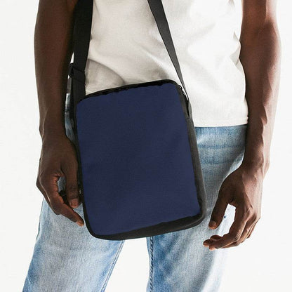 Dark Fully-Muted Indigo Messenger Pouch (I-FM-DA) - Man Front CloseUp