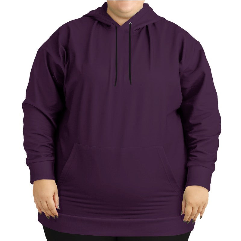 Dark Fully-Muted Magenta Hoodie PLUS (M-FM-DA) - Woman Front PLUS