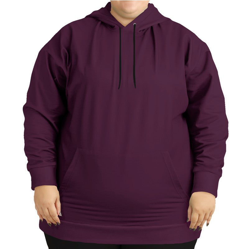 Dark Fully-Muted Magenta Hoodie PLUS (PIM2-FM-DA) - Woman Front PLUS