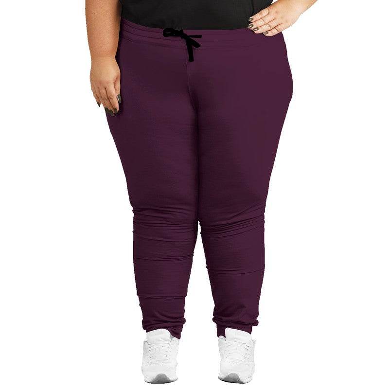 Dark Fully-Muted Magenta Joggers PLUS (PIM2-FM-DA) - Woman Front PLUS