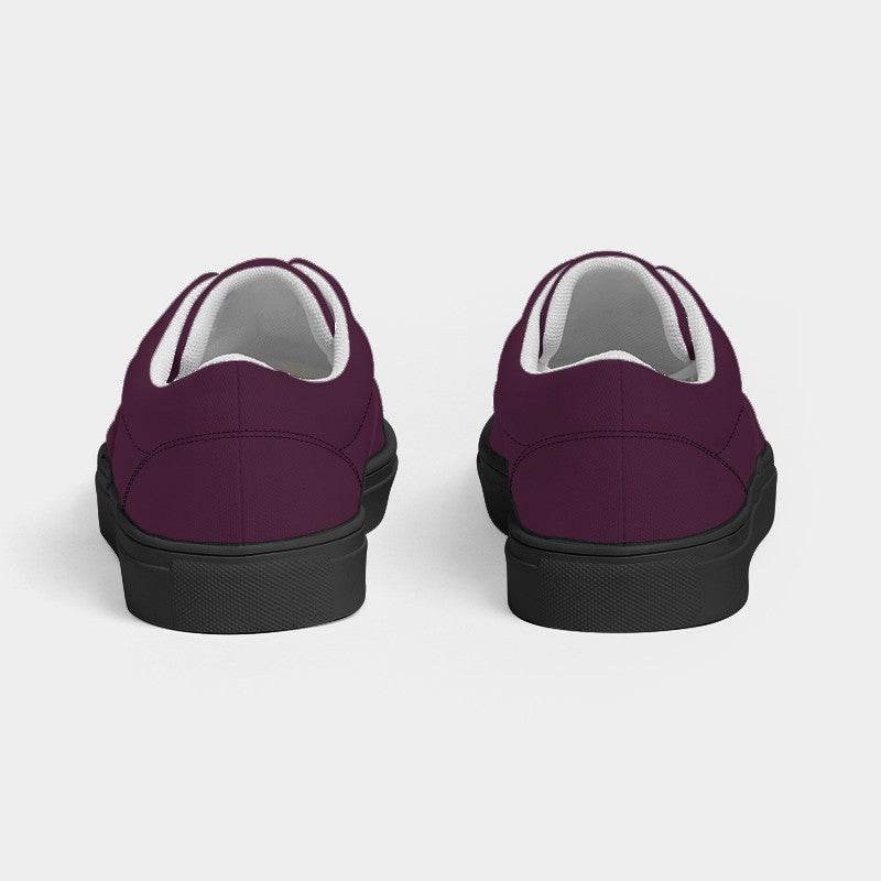 Dark Fully-Muted Magenta Men's Canvas Sneakers (PIM2-FM-DA) - Back