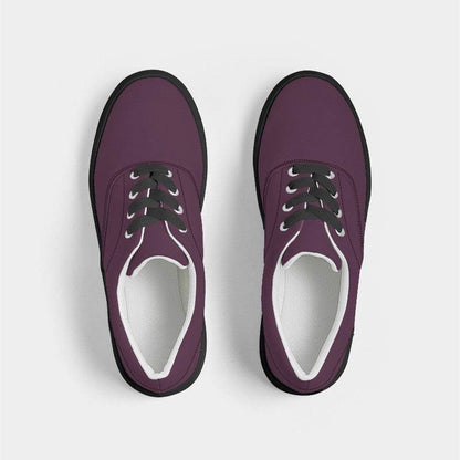 Dark Fully-Muted Magenta Men's Canvas Sneakers (PIM2-FM-DA) - Top