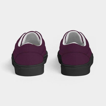 Dark Fully-Muted Magenta Women's Canvas Sneakers (PIM2-FM-DA) - Back