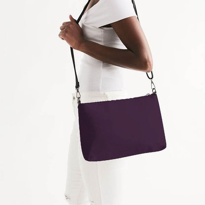 Dark Fully-Muted Magenta Zip Pouch (M-FM-DA) - Side CloseUp
