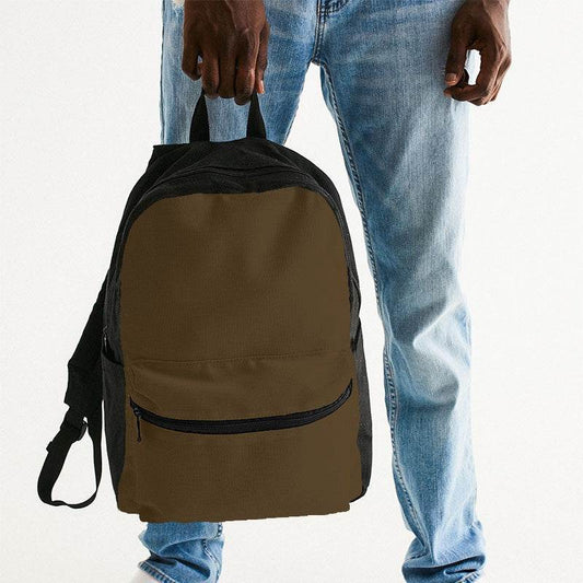 Dark Fully-Muted Orange Canvas Backpack (YO2-FM-DA) - Man Holding