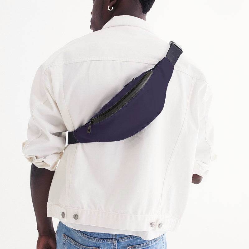 Dark Fully-Muted Purple Belt Bag (PU-FM-DA) - Man Back