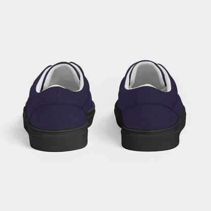 Dark Fully-Muted Purple Men's Canvas Sneakers (PU-FM-DA) - Back