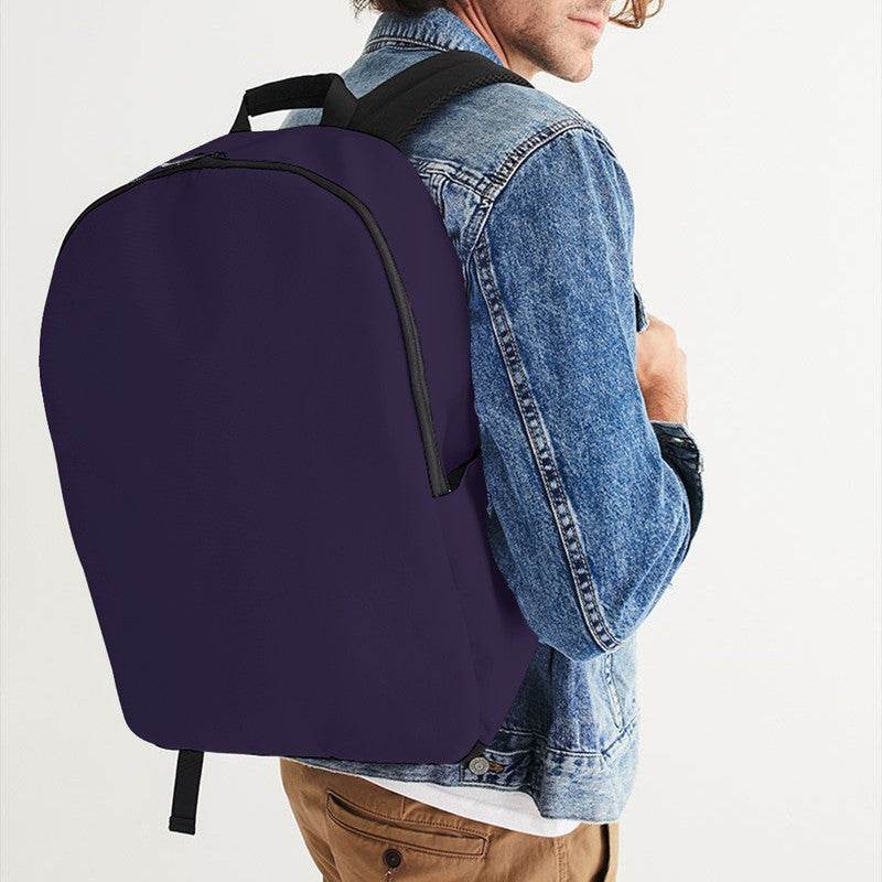 Dark Fully-Muted Purple Waterproof Backpack (PU-FM-DA) - Man CloseUp