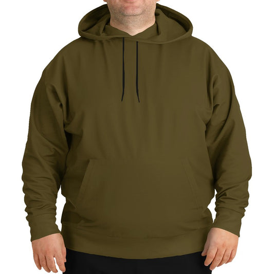 Dark Fully-Muted Yellow Hoodie PLUS (Y-FM-DA) - Man Front PLUS