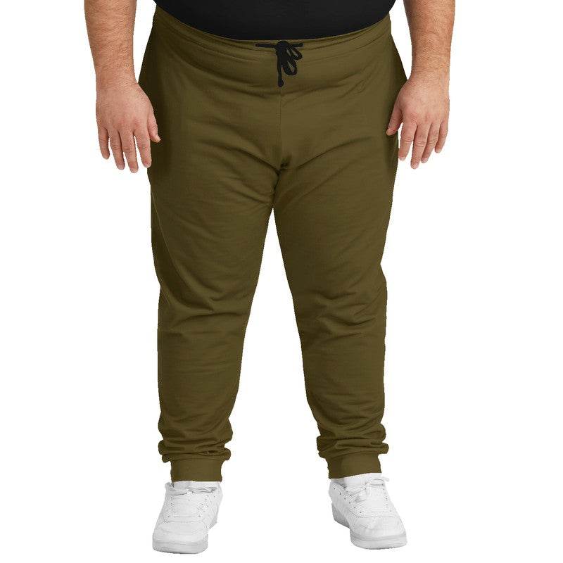 Dark Fully-Muted Yellow Joggers PLUS (Y-FM-DA) - Man Front PLUS