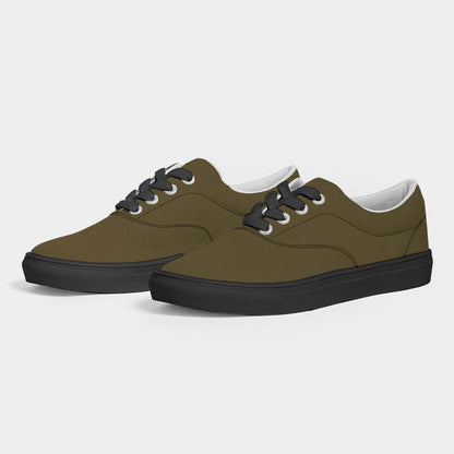 Dark Fully-Muted Yellow Men's Canvas Sneakers (Y-FM-DA) - Side 3