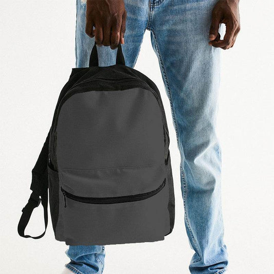Dark Gray Canvas Backpack (N-FN-MD) - Man Holding