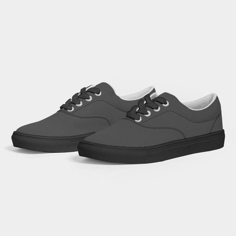 Dark Gray Women's Canvas Sneakers (N-FN-MD) - Side 3