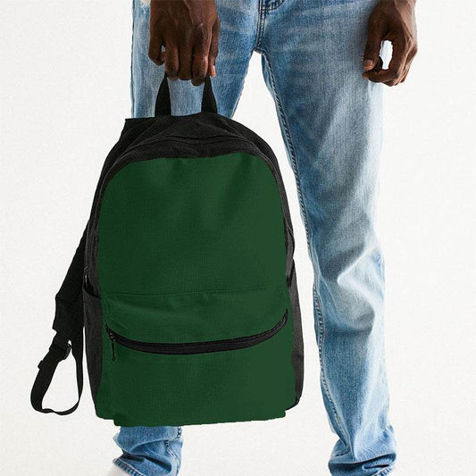 Dark Green Canvas Backpack (G-MU-DE) - Man Holding