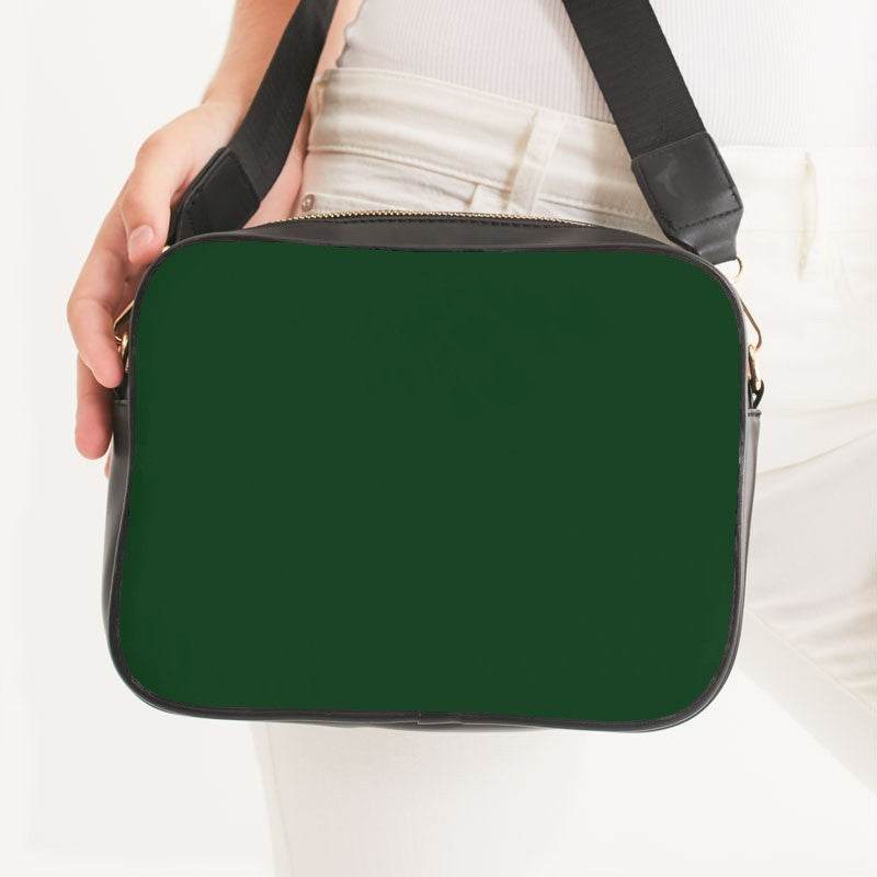 Dark Green Crossbody Bag (G-MU-DE) - Woman Front CloseUp