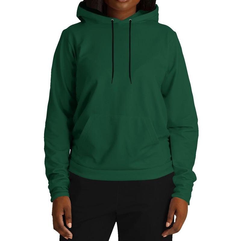 Dark Green Hoodie (C100M0Y75K80) - Woman Front