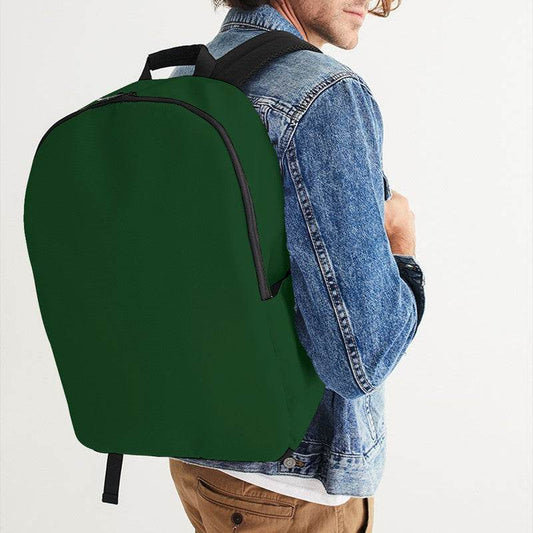 Dark Green Waterproof Backpack (G-MU-DE) - Man CloseUp