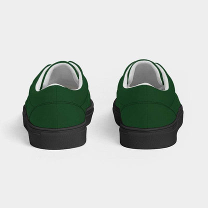 Dark Green Women's Canvas Sneakers (G-MU-DE) - Back