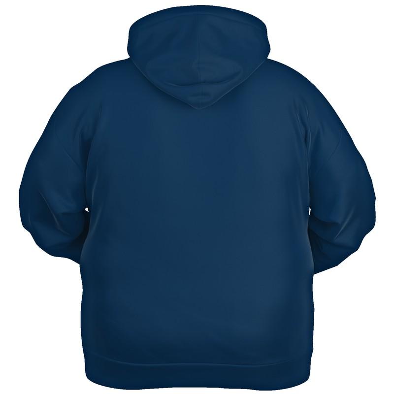 Dark Midtone Blue Hoodie (C80M40Y0K80) - Ghost Back PLUS