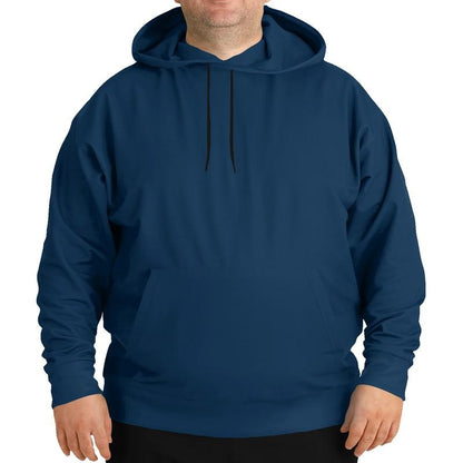 Dark Midtone Blue Hoodie (C80M40Y0K80) - Man Front PLUS