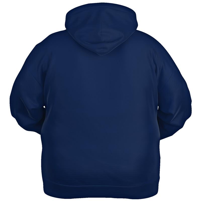 Dark Midtone Blue Hoodie (C80M60Y0K80) - Ghost Back PLUS