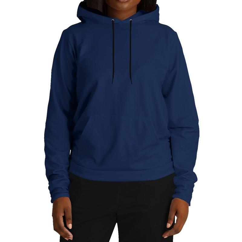 Dark Midtone Blue Hoodie (C80M60Y0K80) - Woman Front