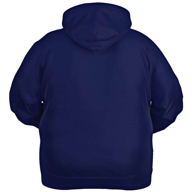 Dark Midtone Blue Hoodie (C80M70Y0K80) - Ghost Back PLUS