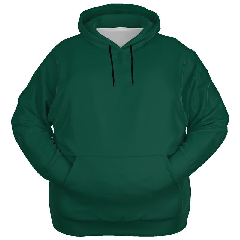 Dark Midtone Green Hoodie (C80M0Y60K80) - Ghost Front PLUS