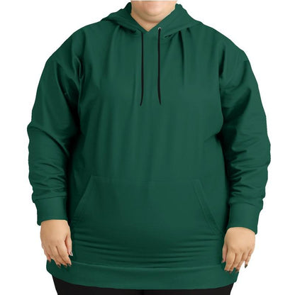 Dark Midtone Green Hoodie (C80M0Y60K80) - Woman Front PLUS