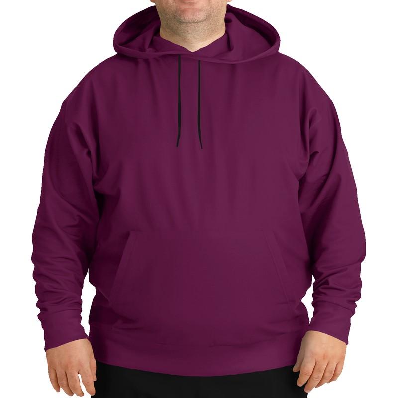 Dark Midtone Magenta Hoodie (C0M80Y0K80) - Man Front PLUS