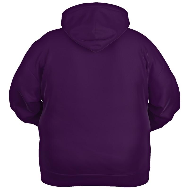 Dark Midtone Purple Hoodie (C50M80Y0K80) - Ghost Back PLUS