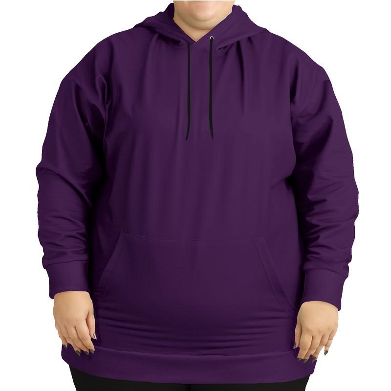 Dark Midtone Purple Hoodie (C50M80Y0K80) - Woman Front PLUS